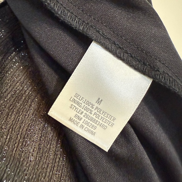 Mi Ami Sheer Metalic & Black Mini Dress, Size Medium - Picture 14 of 15